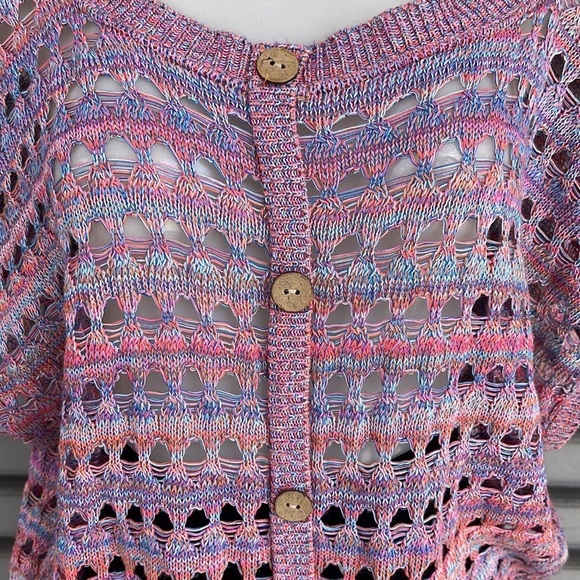 Crochet Multi Color Top Size M - Picture 6 of 8